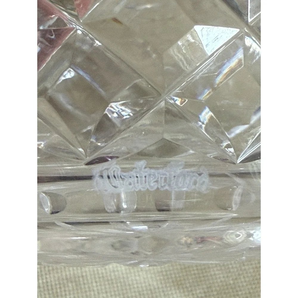 Vintage Waterford Alana Crystal Bud Vase Signed Original Sticker 3.75
